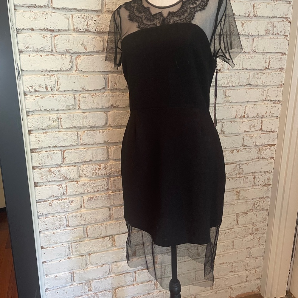 Dex Elegant Black High Low Dress